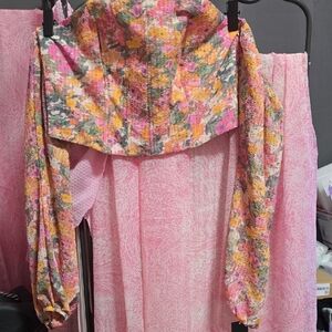 Wild Fable Multicolor Floral Crop Top